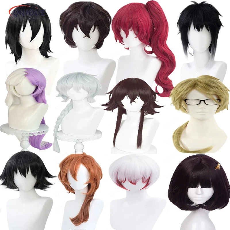 

Bungo Stray Dogs Cosplay Wigs Dazai Osamu Nakajima Atsushi Nakahara Chuuya Ryunosuke Akutagawa Edogawa Rampo Cosplay Wig +WigCap