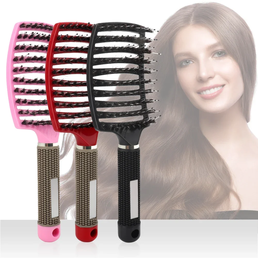 Bristle&Nylon Hair Brush Girls Hair Scalp Massage Comb Women Wet Curly Detangle Hair Brush for Salon Hairdressing Styling Tool
Bristle&Nylon Hair Brush Girls Hair Scalp Massage Comb Women Wet Curly Detangle Hair Brush for Salon Hairdressing Styling Tool