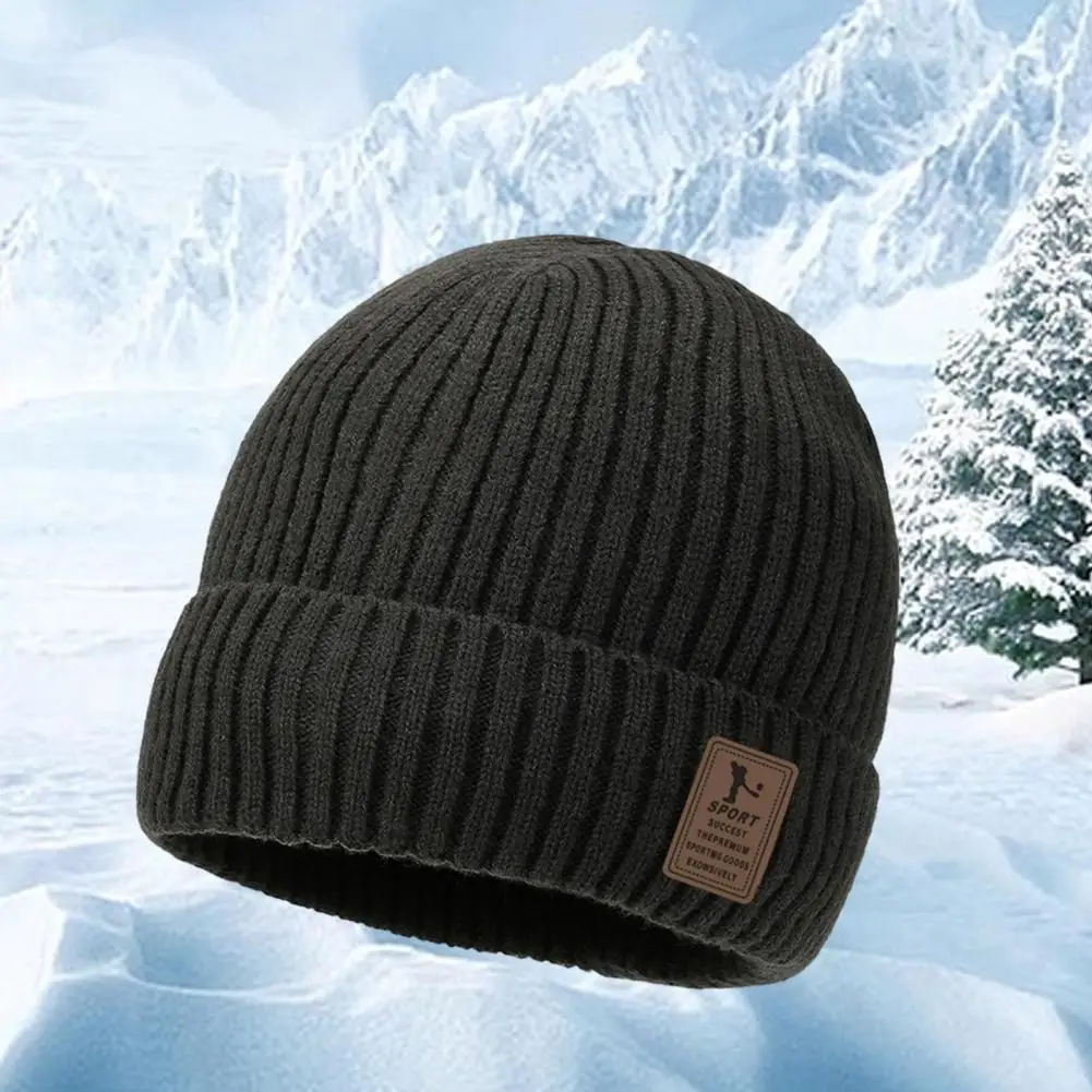 

Winter Warm Hat Soft Warm Winter Hat Cozy Fleece Lined Beanie Hat for Winter Soft Elastic Skin-friendly Headgear for Weather