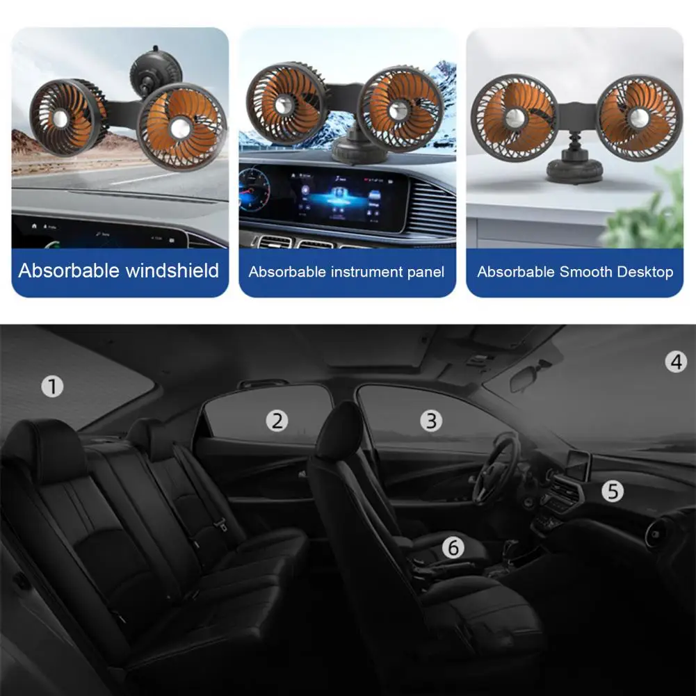 Convenient Car Fan Powerful Vehicle Fan Adjustable Automobile Cooling Dashboard Fan Strong Wind
Convenient Car Fan Powerful Vehicle Fan Adjustable Automobile Cooling Dashboard Fan Strong Wind