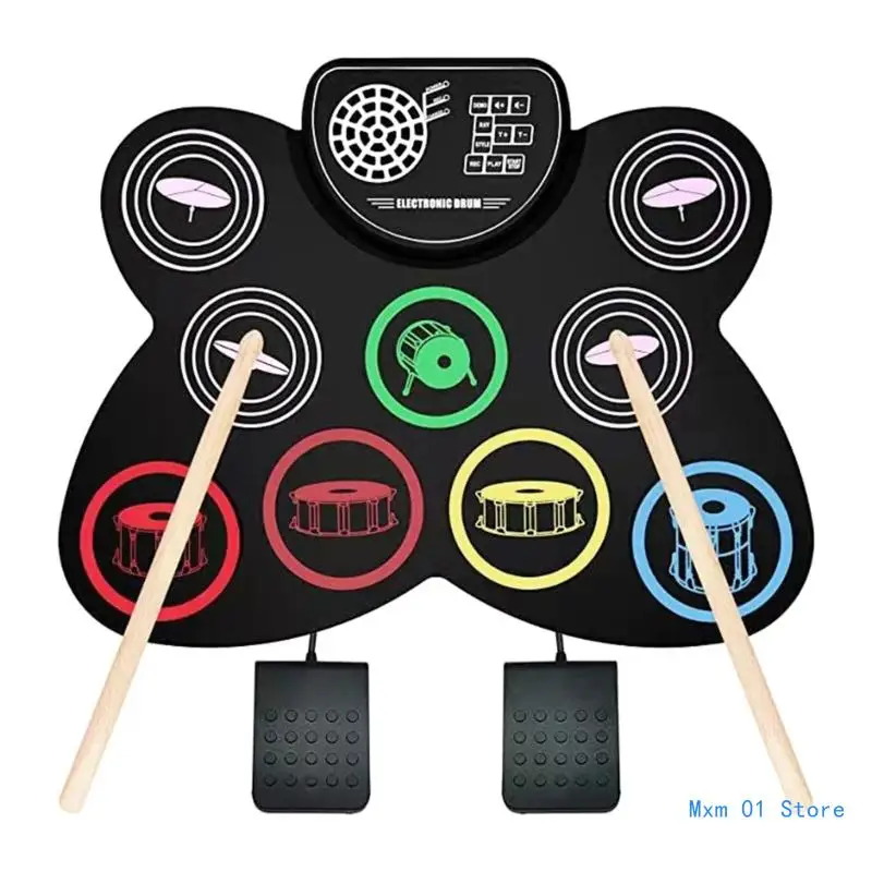 9 Pads Electric Drum Set, Practice Drum Machine with Headphone Built-in Speaker Drum Pedals Drum Sticks Drum Drop shipping
9 Pads Electric Drum Set, Practice Drum Machine with Headphone Built-in Speaker Drum Pedals Drum Sticks Drum Drop shipping