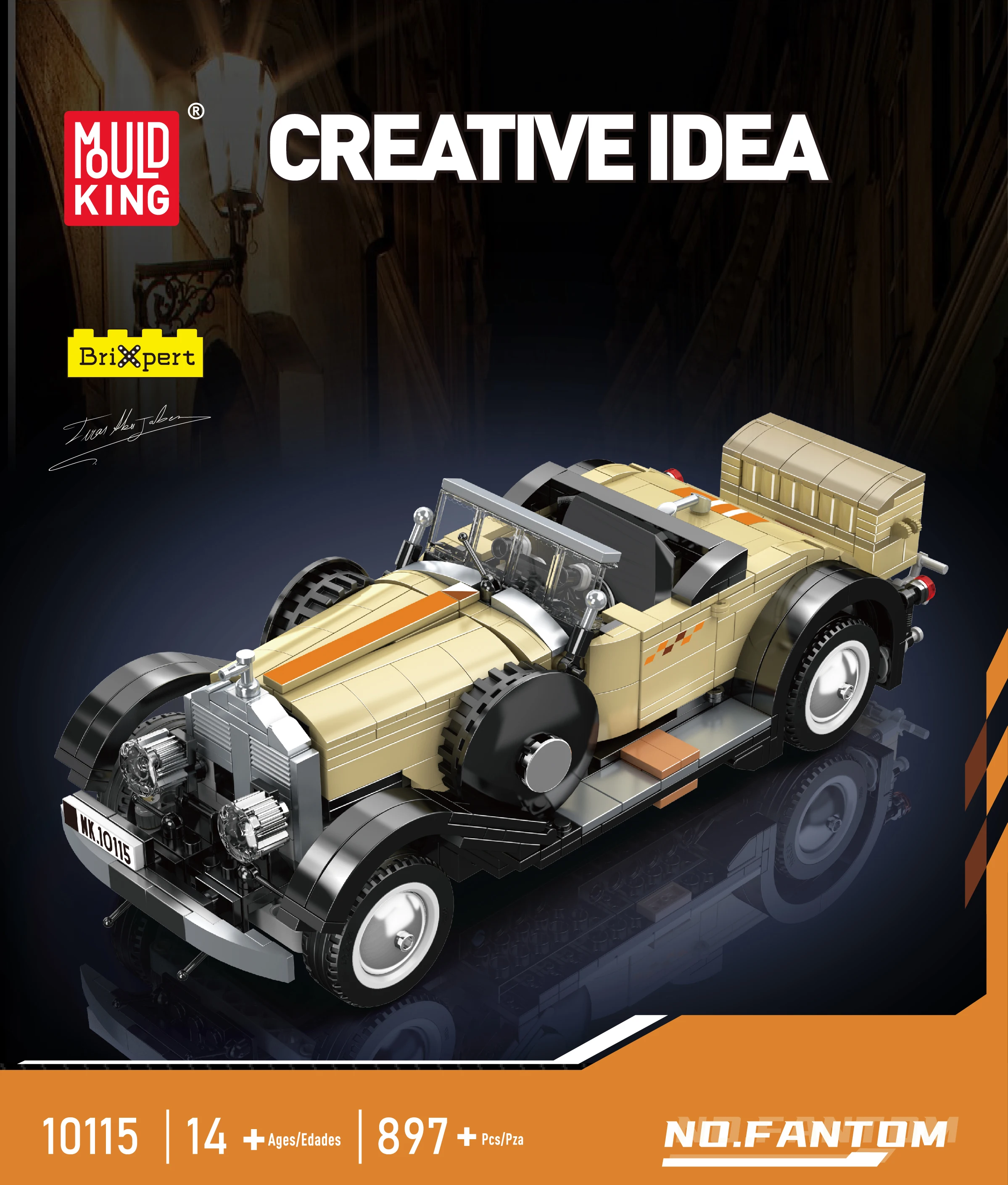 MOULD KING 10115 Creative Fantom Vintage Car Technical Building Blocks Car Toys for Boys MOULD KING 10115 Creative Fantom Vintage Car Technical Building Blocks Car Toys for Boys