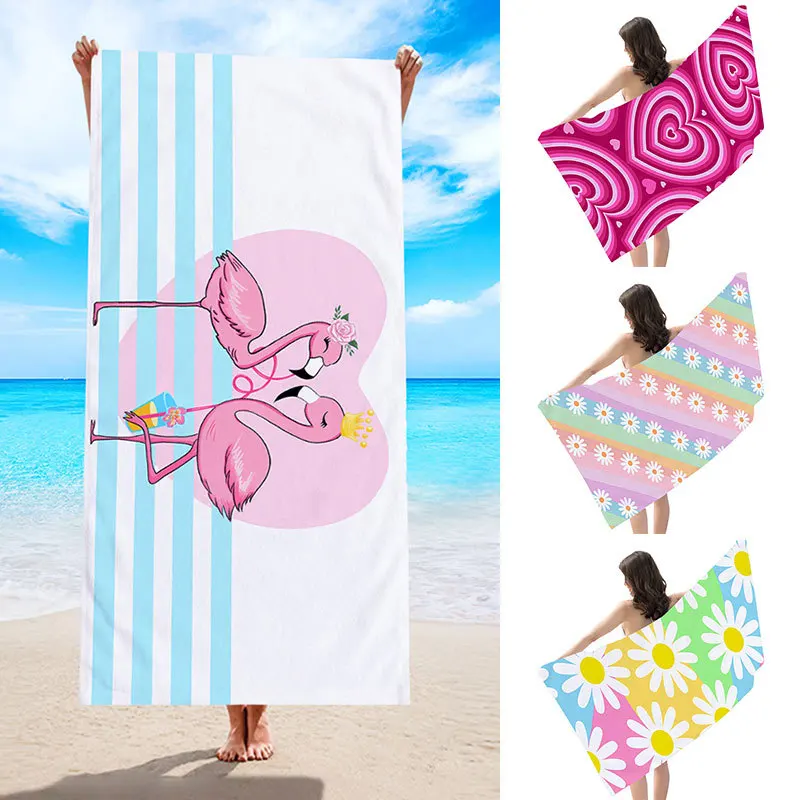 

Colorful Fashion Beach Towel Adult Fast-absorbent Microfiber Swimming Quick-dry Bath Towels Bathroom Toalla De Playa