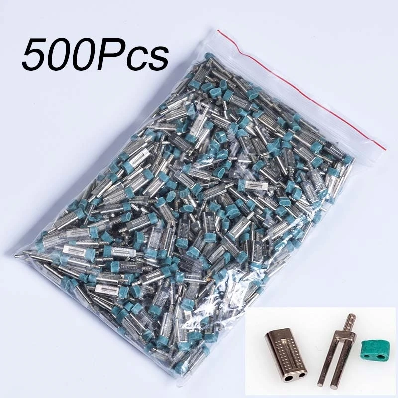 

500Pcs Dental Lab Dowel Pin Dental Lab Stone Model Work Use Double Twin Master Pins with Sleeves with Pindex