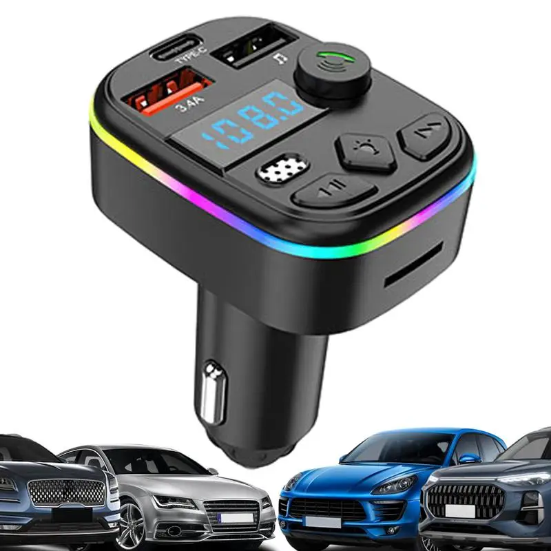 Многофункциональный автомобильный mp3-плеер, FM-передатчик для автомобиля, дисплей, беспроводной 5,0 USB C, автомобильное зарядное устройство, автомобильное радио, музыкальные принадлежности
Многофункциональный автомобильный mp3-плеер, FM-передатчик для автомобиля, дисплей, беспроводной 5,0 USB C, автомобильное зарядное устройство, автомобильное радио, музыкальные принадлежности