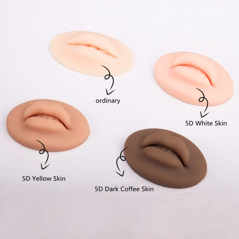 

Microblading PMU Beginner Training Tattoo Permanent Makeup Silicone Practice Lips Skin Reusable European Solid Lip Block 1pcs