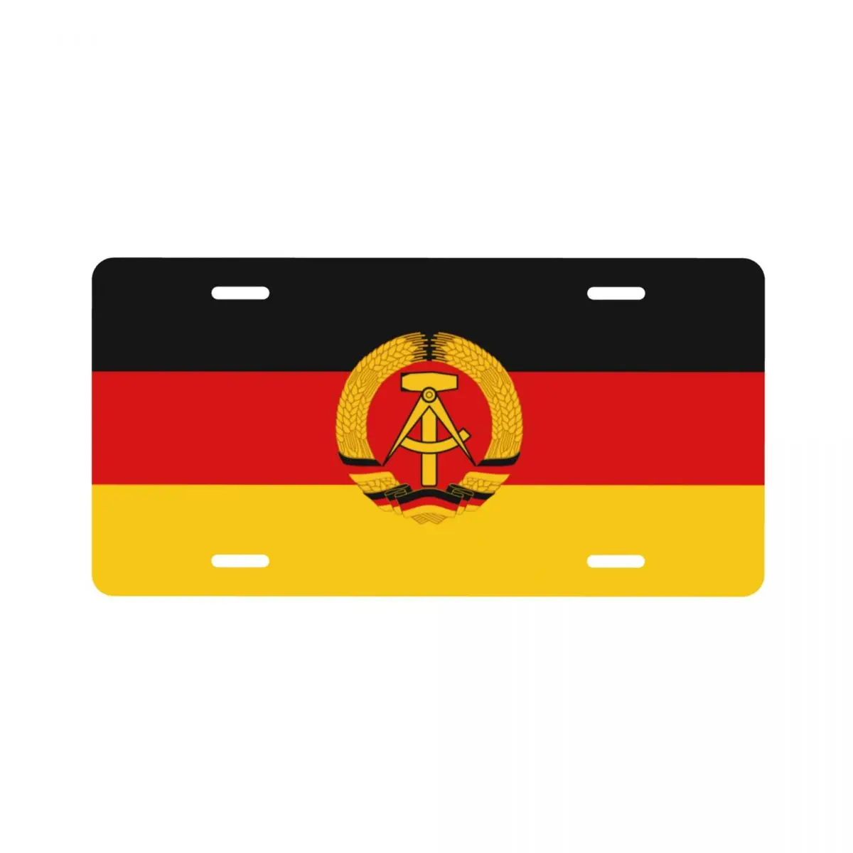 

German Democratic Republic GDR GDR East Germany Flag Pattern car license plate decoration 15cmX30cm