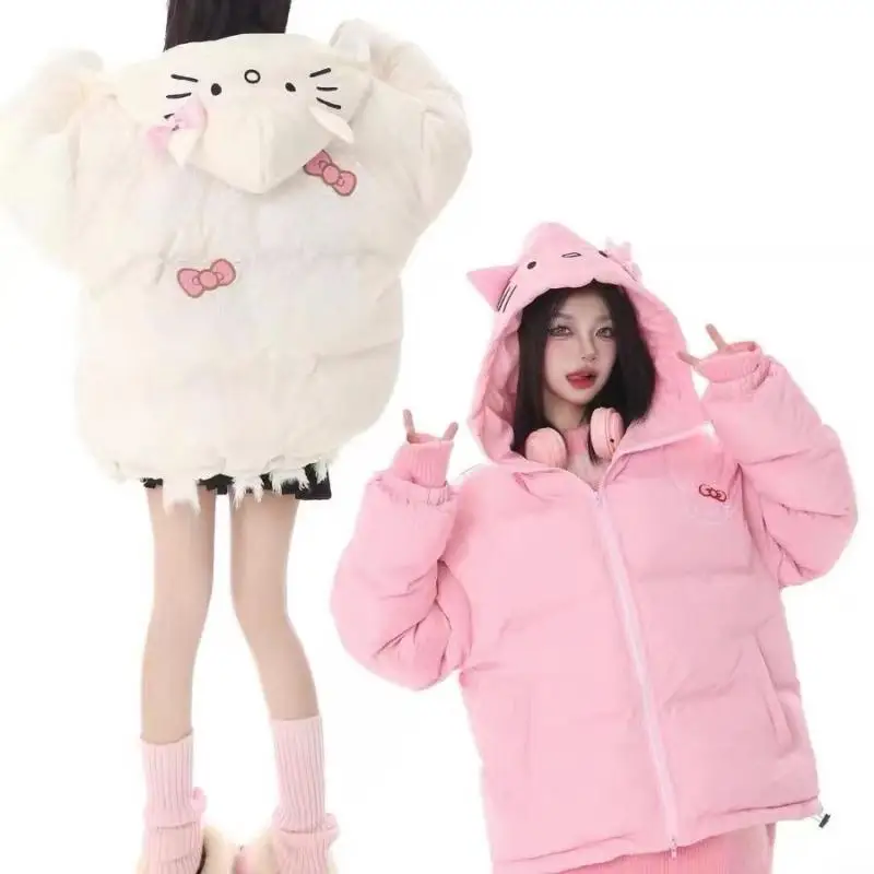 Милое зимнее пальто Sanrio Kawaii Hello Kitty из Аниме Толстая мягкая куртка Милая мультяшная кошка КТ теплая свободная одежда прекрасные игрушки для девочек
Милое зимнее пальто Sanrio Kawaii Hello Kitty из Аниме Толстая мягкая куртка Милая мультяшная кошка КТ теплая свободная одежда прекрасные игрушки для девочек