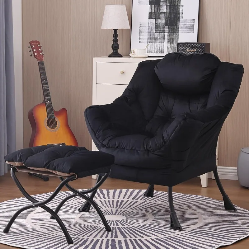 Givjoy Cozy Lazy Chair and Ottoman, Large Contemporary Accent Lounge Chair Set, Leisure Upholstered Reading Armchair
Givjoy Cozy Lazy Chair and Ottoman, Large Contemporary Accent Lounge Chair Set, Leisure Upholstered Reading Armchair