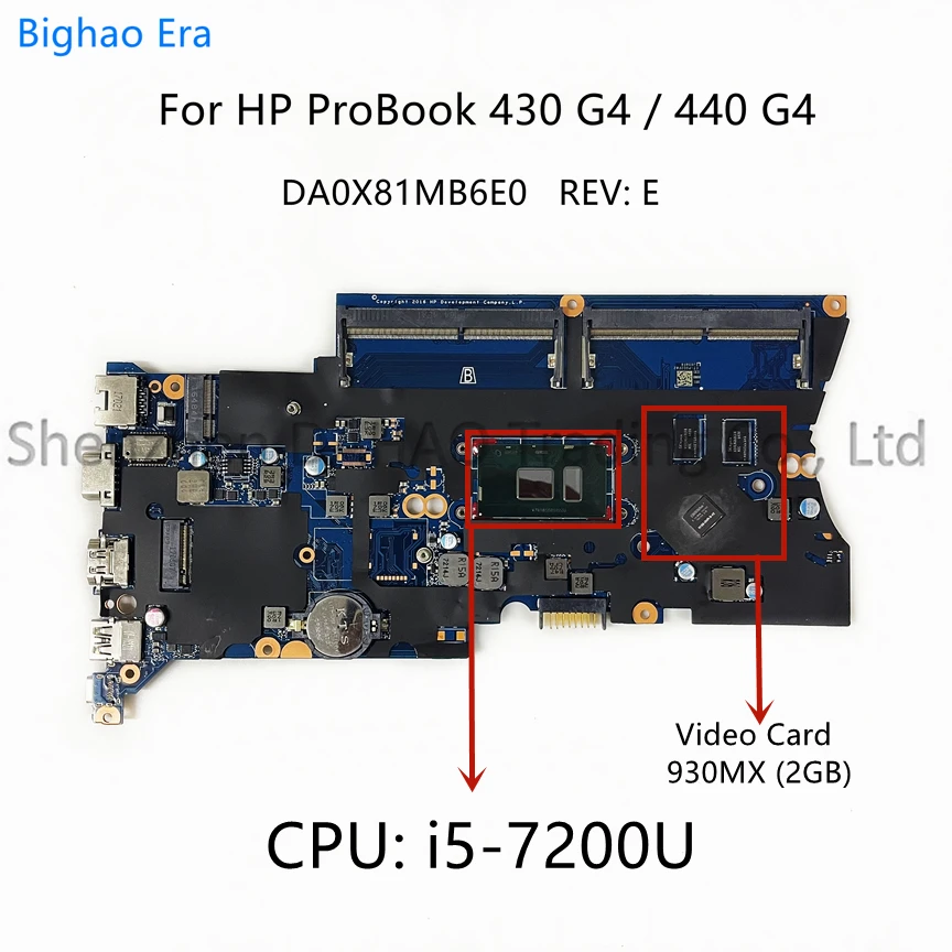 Материнская плата для ноутбука HP ProBook 430 G4 440 G4 DA0X81MB6E0 со стандартным i7-7500U ЦП 930MX 2G видеокарта 913100-601 913101-601
Материнская плата для ноутбука HP ProBook 430 G4 440 G4 DA0X81MB6E0 со стандартным i7-7500U ЦП 930MX 2G видеокарта 913100-601 913101-601