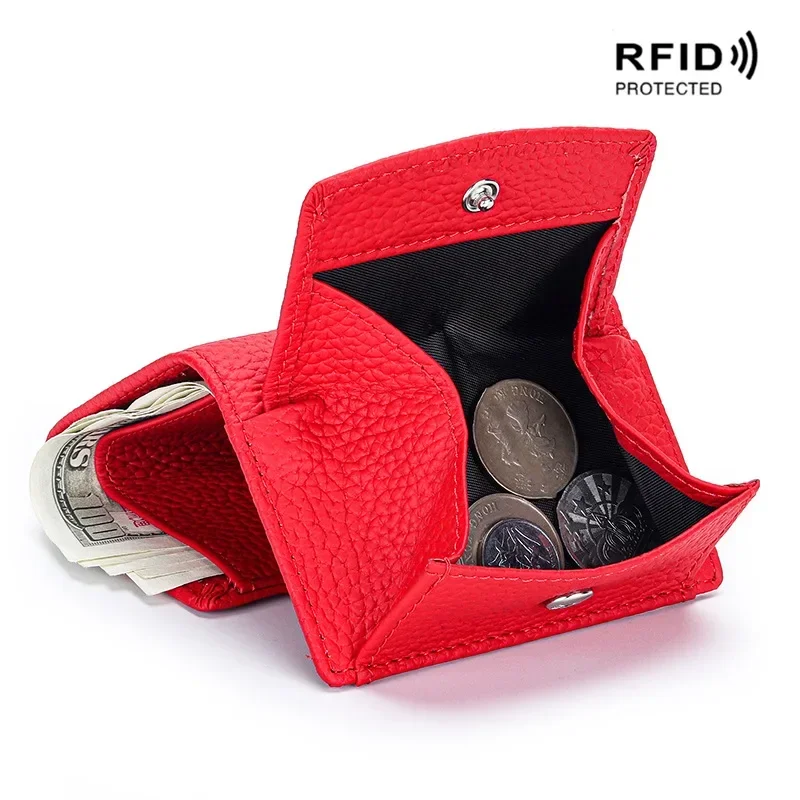 Женский кошелек, кожаный противокражный кошелек с рчид, кошелек для монет, мини-кошелек для денег из воловьей кожи с матовой искусственной кожей WT230013 
Женский кошелек, кожаный противокражный кошелек с рчид, кошелек для монет, мини-кошелек для денег из воловьей кожи с матовой искусственной кожей WT230013