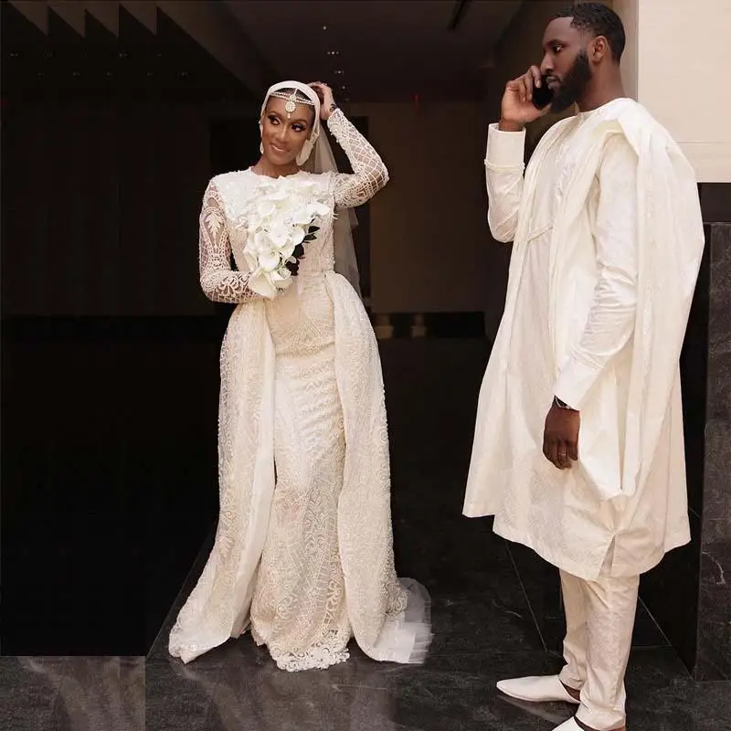 Muslim Wedding Dresses with Detachable Train Full Applique Beaded Long Sleeve African Dubai ArabicPlus Size Bridal Dress 2023
Muslim Wedding Dresses with Detachable Train Full Applique Beaded Long Sleeve African Dubai ArabicPlus Size Bridal Dress 2023