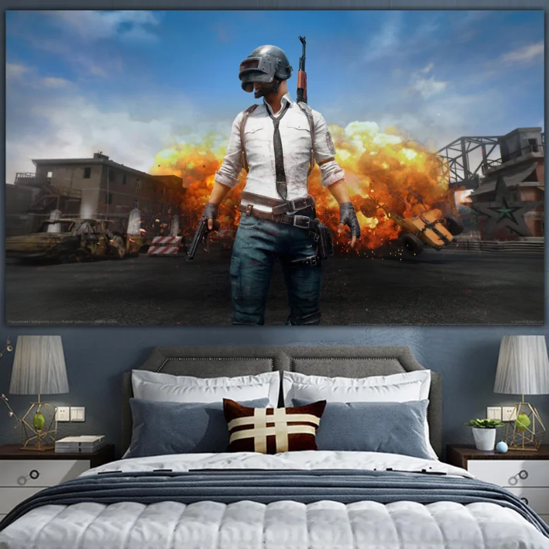 PLAYERUNKNOWN’S BATTLEGROUNDS Game wall PUBG ins background cloth Netflix room layout decoration Photo tapestry hanging cloth
PLAYERUNKNOWN’S BATTLEGROUNDS Game wall PUBG ins background cloth Netflix room layout decoration Photo tapestry hanging cloth