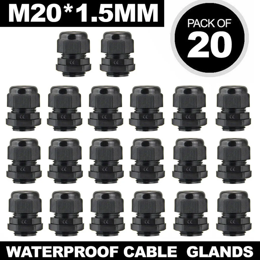 20MM Nylon Cable Connector Black M20 6-12mm Nylon Cable Joint Waterproof IP68 Compression Filler Home Improvement Repairing
20MM Nylon Cable Connector Black M20 6-12mm Nylon Cable Joint Waterproof IP68 Compression Filler Home Improvement Repairing