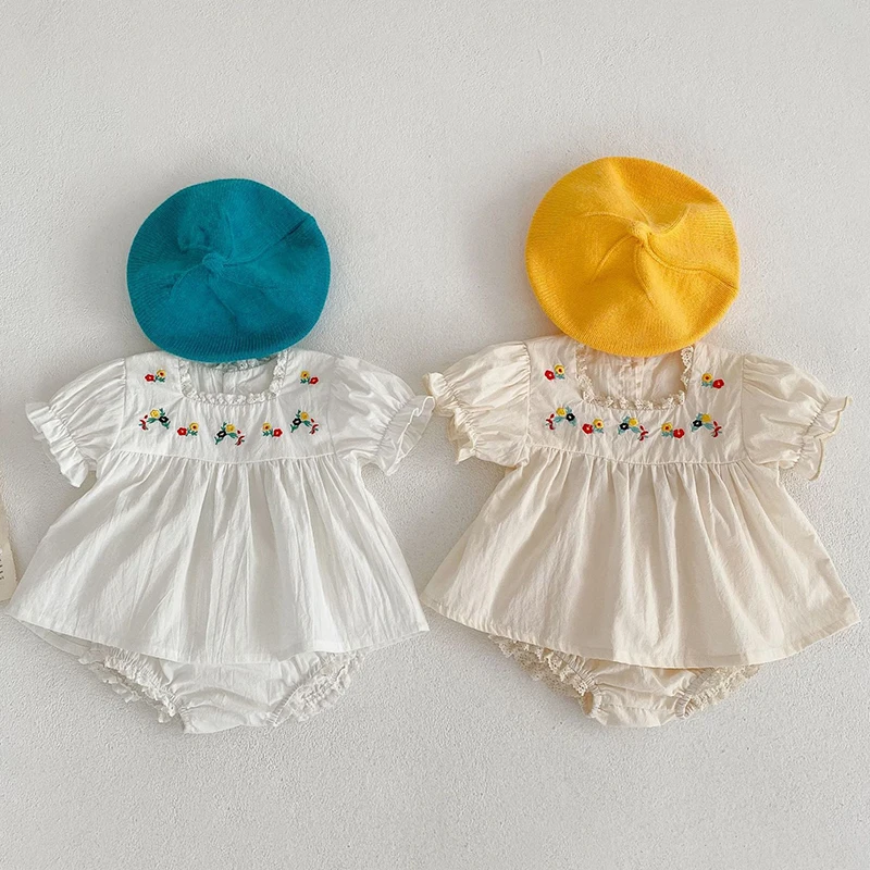 Summer Newborn Baby Girls Clothing Set Short Sleeve Cotton Embroidered T-shirt+PP Shorts Toddler Baby Girl Clothes Suit
Summer Newborn Baby Girls Clothing Set Short Sleeve Cotton Embroidered T-shirt+PP Shorts Toddler Baby Girl Clothes Suit
