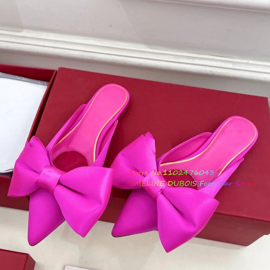 2024 New Runway Style Flat Shoes For Women Pointed Toe Silk Satin Large Bow Fat Bottomed Lazy Muller Shoes Ladies Half Slippers
2024 New Runway Style Flat Shoes For Women Pointed Toe Silk Satin Large Bow Fat Bottomed Lazy Muller Shoes Ladies Half Slippers