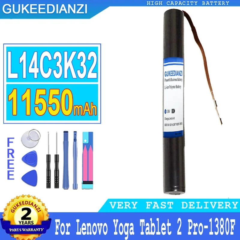 11550mAh Replacement High Capacity Battery For Lenovo YOGA Tablet 2 Pro-1380F 1380 YT2-1380 YT2-1380F Yoga 11-TT Batteries
11550mAh Replacement High Capacity Battery For Lenovo YOGA Tablet 2 Pro-1380F 1380 YT2-1380 YT2-1380F Yoga 11-TT Batteries