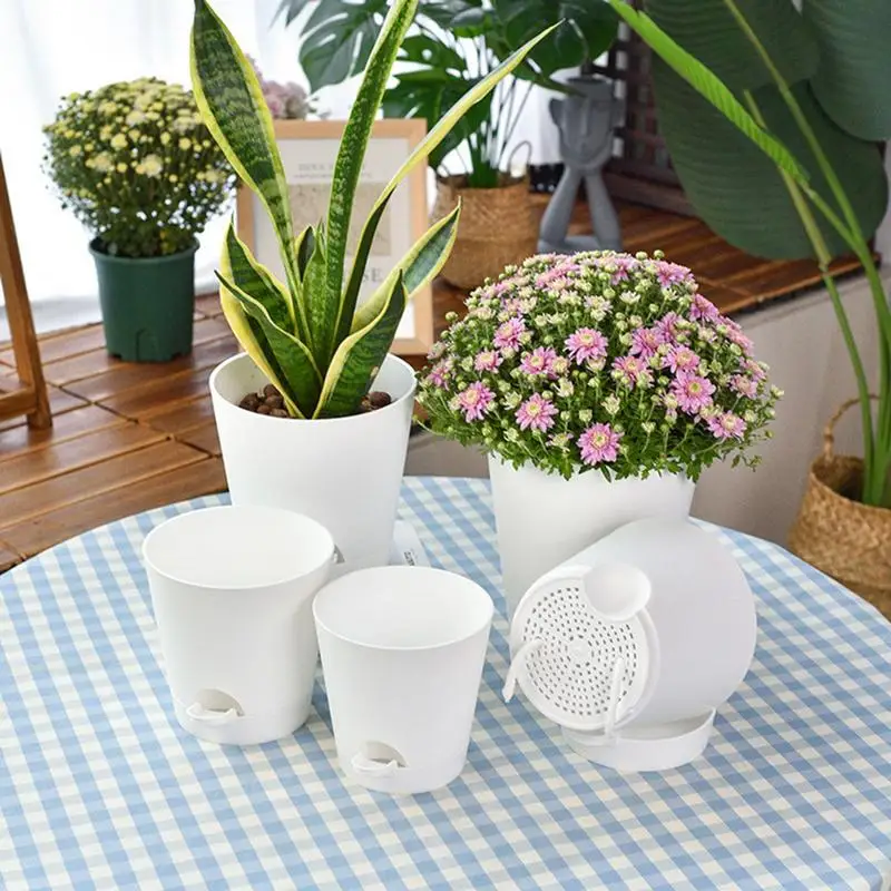 Self Watering Pots 5Pcs Lazy Automatic Water-Absorbing Flowerpot With Drainage Hole For Indoor And Outdoor Home Garden Supplies
Self Watering Pots 5Pcs Lazy Automatic Water-Absorbing Flowerpot With Drainage Hole For Indoor And Outdoor Home Garden Supplies