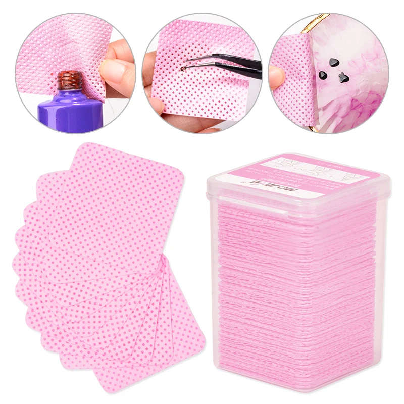 

Lint Free Cotton Pads Nail Polish Remove Wipes Cleaning Tool Nail Art Cleaning Wipes Tips UV Gel Polish Removal Pad Paper Wipes