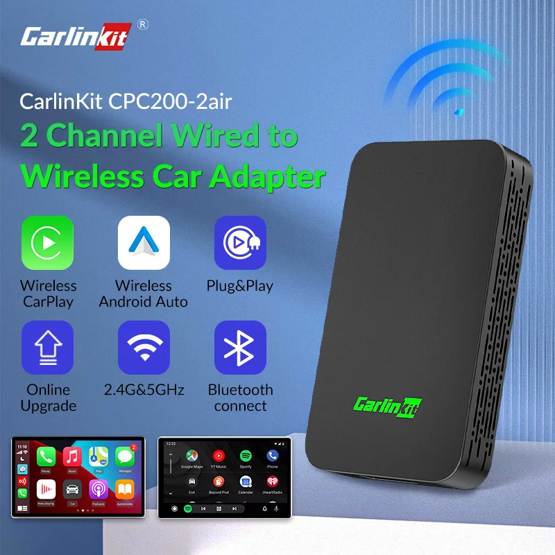 CarlinKit 2air CarPlayAi коробка беспроводной Android авто беспроводной адаптер для Toyota Mazda Ford Volkswagen Peugeot Skoda KIA Haval
CarlinKit 2air CarPlayAi коробка беспроводной Android авто беспроводной адаптер для Toyota Mazda Ford Volkswagen Peugeot Skoda KIA Haval