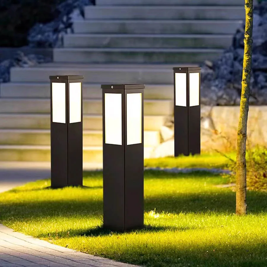 

1PC 80CM E27 Outdoor Garden Lawn Lamp Waterproof Villa Courtyard Pathway Light Path Landscape Post Light Aluminum Bollards Lamps