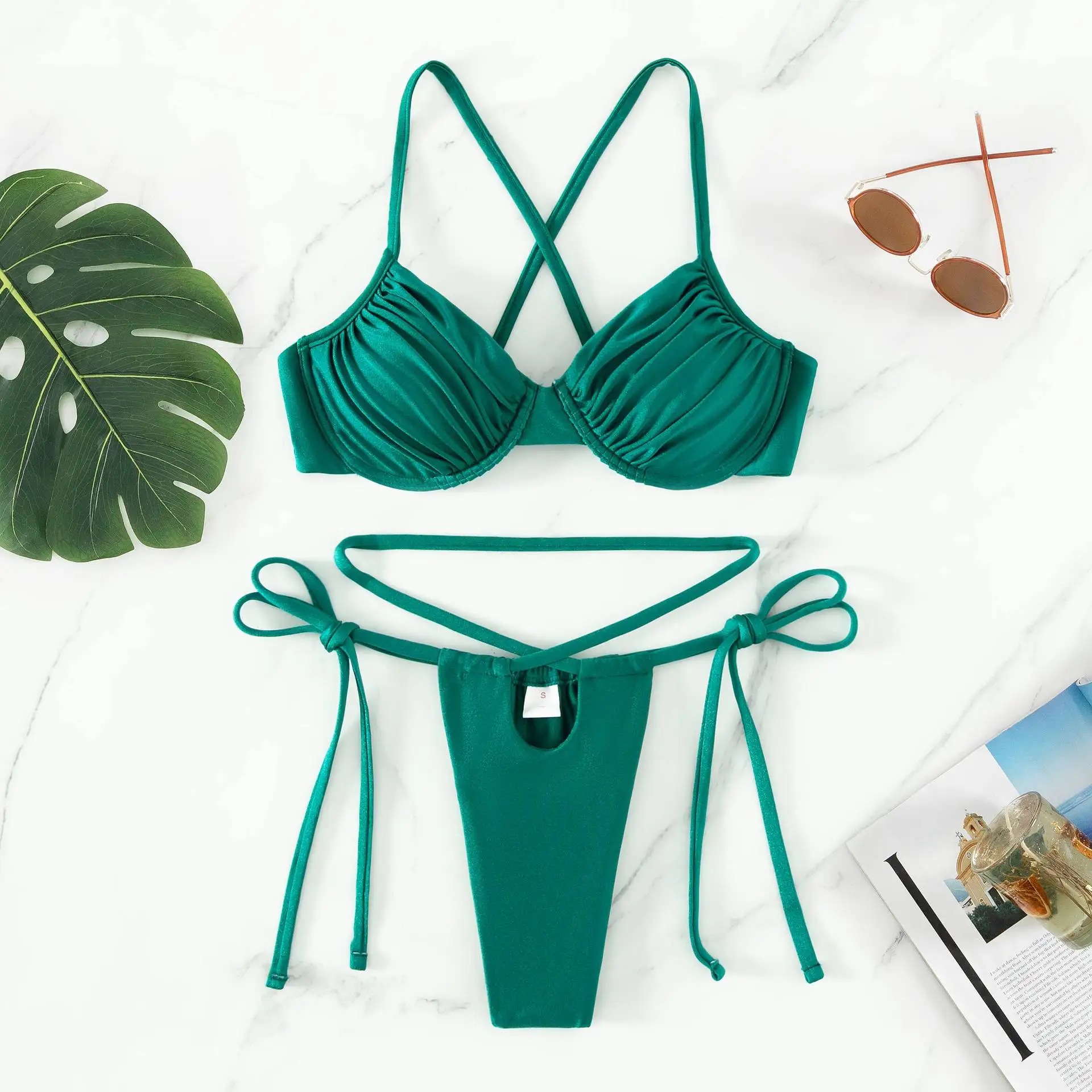Conjunto de Bikini con realce para mujer traje de baño Sexy con realce