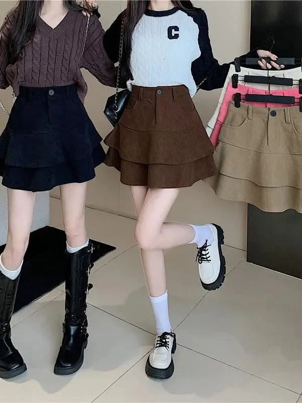 Short skirt, half skirt, women's autumn and winter new high waisted A-line ruffled edge, versatile fluffy fishtail skirt
Short skirt, half skirt, women's autumn and winter new high waisted A-line ruffled edge, versatile fluffy fishtail skirt