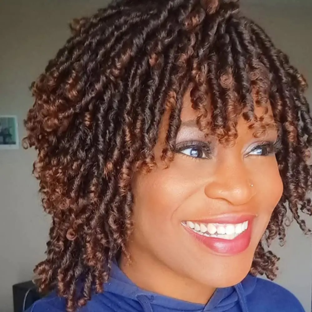 Afro Wig Kinky Curly Synthetic Dreadlock Wig for Women Ombre Black and Brown Wig for Black Women
Afro Wig Kinky Curly Synthetic Dreadlock Wig for Women Ombre Black and Brown Wig for Black Women