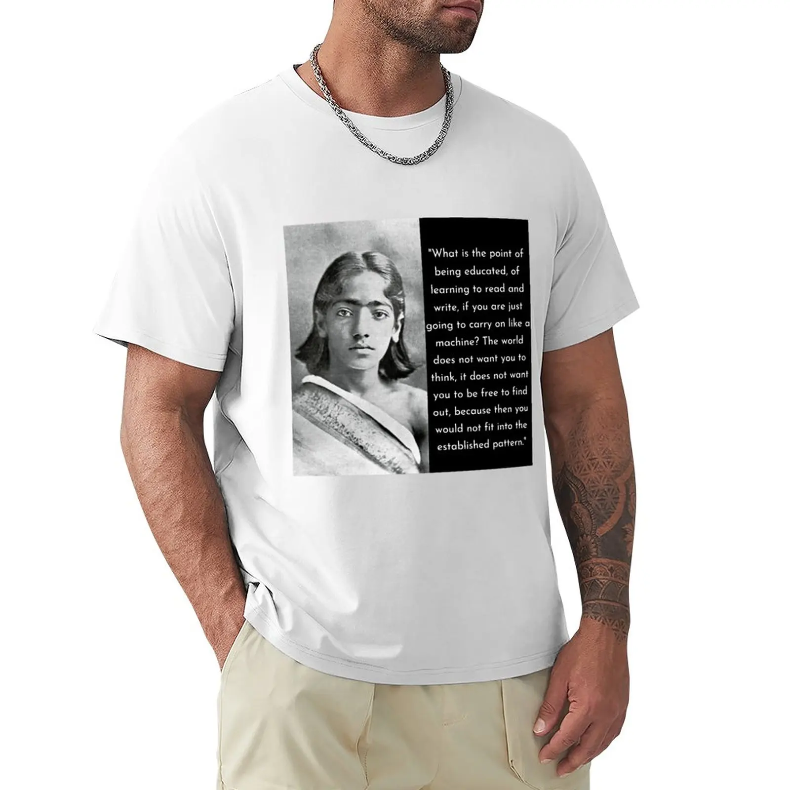 Jiddu Krishnamurti Quote T-Shirt boys animal print plus sizes t shirts for men cotton
Jiddu Krishnamurti Quote T-Shirt boys animal print plus sizes t shirts for men cotton