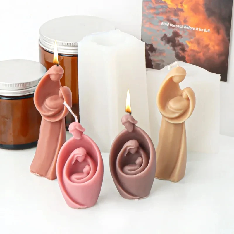 Mother Holding Baby Candle Silicon Mold Handmade Blessed Baby Shower Clay Resin Epoxy Making Mould Home Decor DIY Birthday Gifts
Mother Holding Baby Candle Silicon Mold Handmade Blessed Baby Shower Clay Resin Epoxy Making Mould Home Decor DIY Birthday Gifts