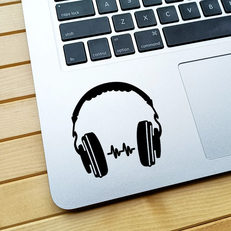 

DJ Headphone Music Trackpad Decal Vinyl Laptop Sticker for Macbook Air 13 Pro 14 16 Retina 12 15 Inch Mac Skin HP Notebook Decor