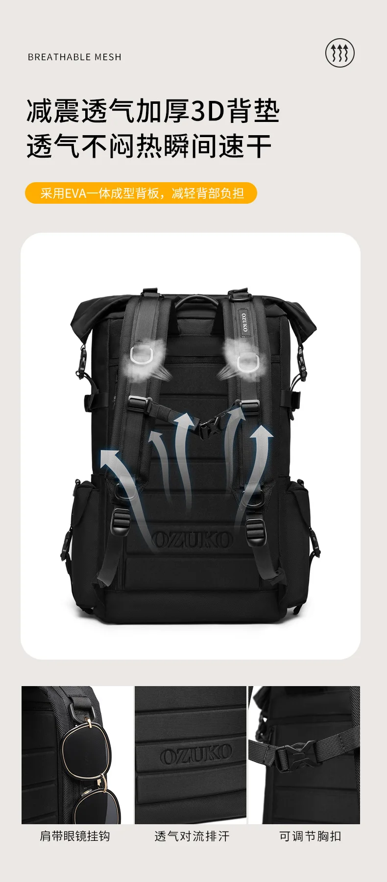 OZUKO Tactical Backpack Army Attack Bag Molle System Bags Backpacks Outdoor Sport Backpack Camping Walking Backpacks 10 OZUKO Tactical Backpack Army Attack Bag Molle System Bags Backpacks Outdoor Sport Backpack Camping Walking Backpacks