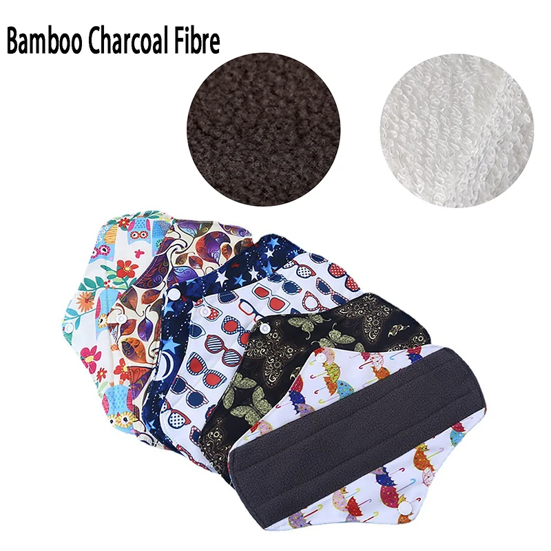 

1Pc Reusable Pads Bamboo Charcoal Pads Sanitary Pads Washable Panty Liner Mama Maternity Menstrual Cotton Pads