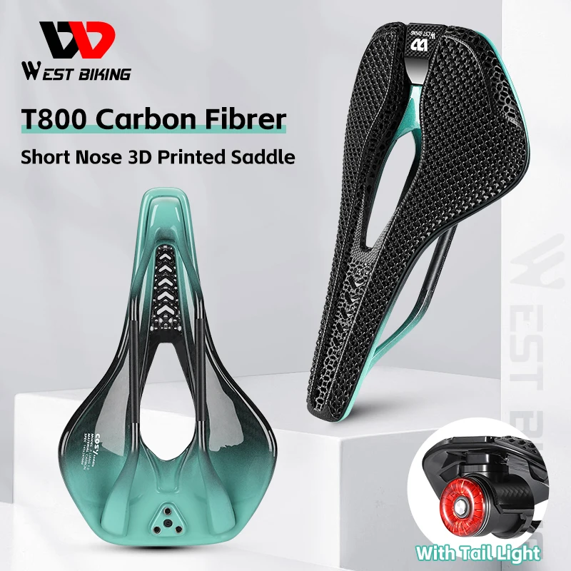 WEST BIKING 3D Printed Carbon Fiber Saddle Ultralight Short Nose Road Bike Racing Seat Hollow Breathable MTB Cycling Saddle Part 
WEST BIKING 3D Printed Carbon Fiber Saddle Ultralight Short Nose Road Bike Racing Seat Hollow Breathable MTB Cycling Saddle Part