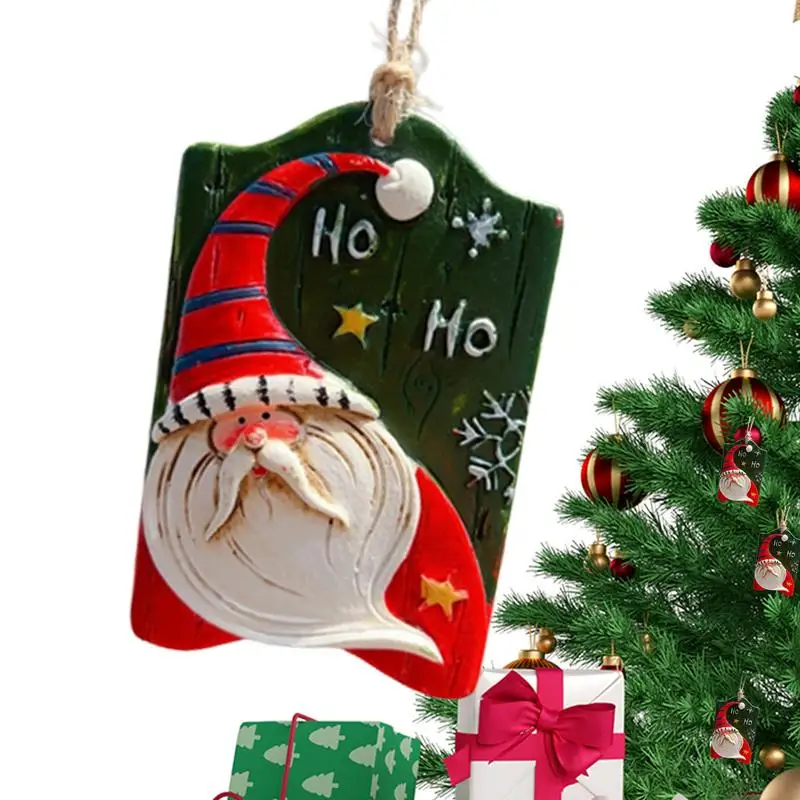 

Украшения для рождественской елки, подвески с Санта-Клаусом, подвеска для автомобиля, Мультяшные подвески, праздничное украшение, поделки «сделай сам», полимерные украшения для дома