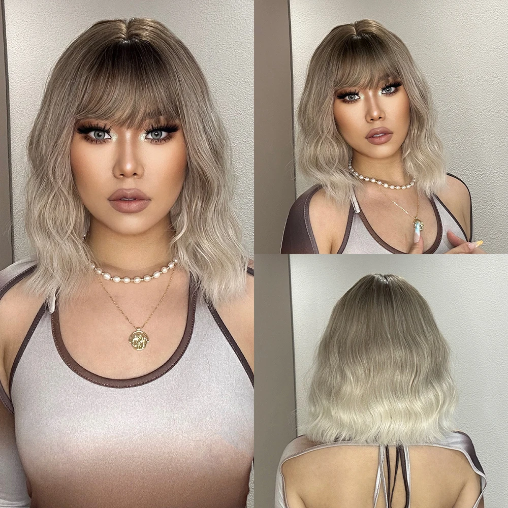 Wig Set New Product Wig White Gold Straight bangs Short Curled Hair Bobo Chemical Fiber High Temperature Silk Rose Mesh
Wig Set New Product Wig White Gold Straight bangs Short Curled Hair Bobo Chemical Fiber High Temperature Silk Rose Mesh