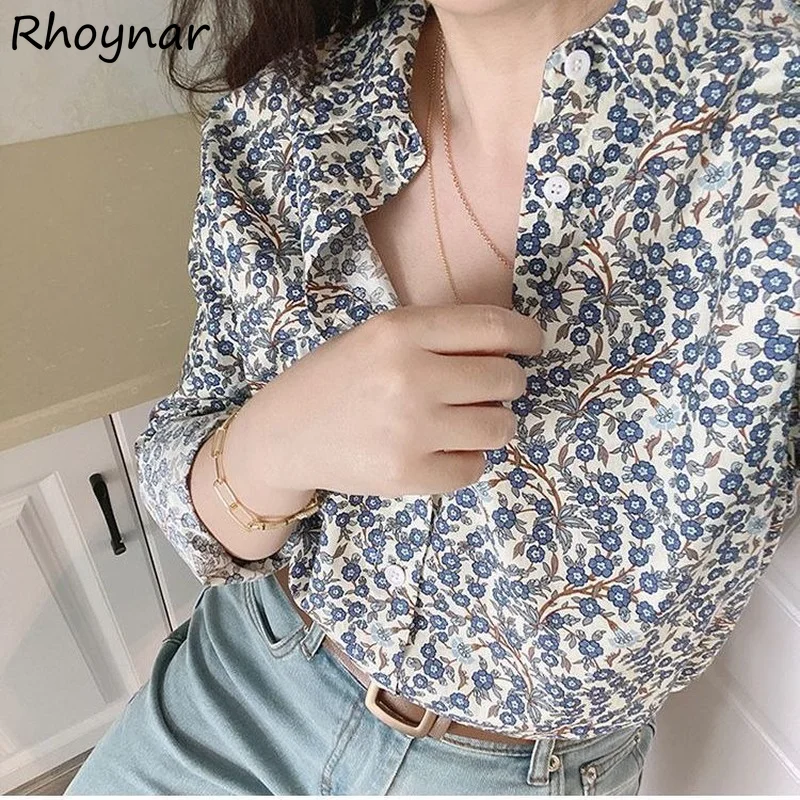 Shirts Women Floral Young All-match Korean Version Retro Dating Holiday Casual Clothes Spring Mujer Turn Down Collar Long Sleece
Shirts Women Floral Young All-match Korean Version Retro Dating Holiday Casual Clothes Spring Mujer Turn Down Collar Long Sleece