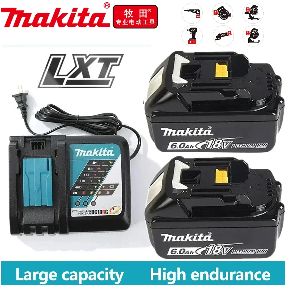 Original Makita 18V 6A Rechargeable Power Tools Battery 18V makita with LED Li-ion Replacement LXT BL1860B BL1860 BL1850 Charger
Original Makita 18V 6A Rechargeable Power Tools Battery 18V makita with LED Li-ion Replacement LXT BL1860B BL1860 BL1850 Charger