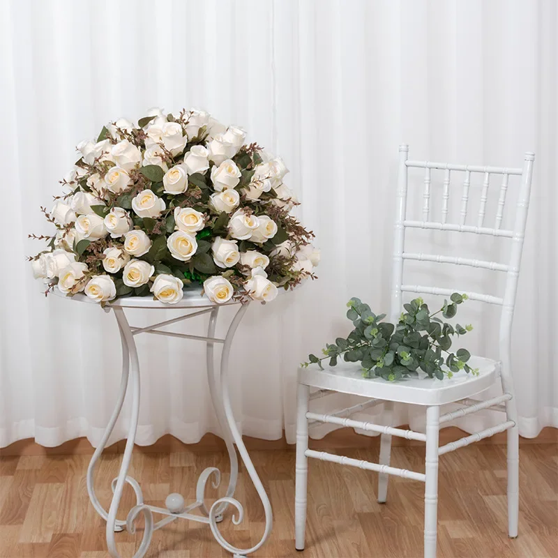 

Artificial Rose Ball Wedding Arrangement Road Lead Flower Exhibition Hall Decoration Window Table Display Flower Table Flower