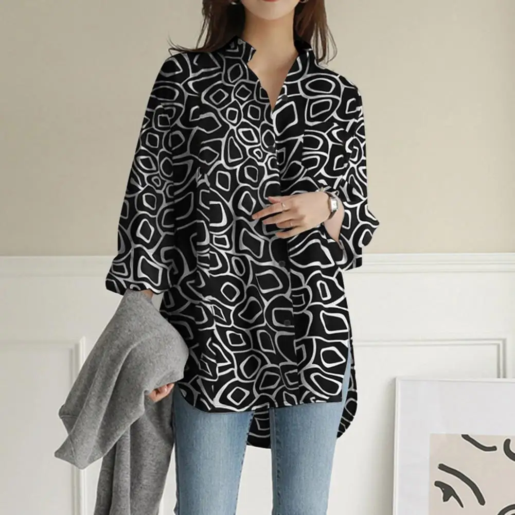 Turn-down Collar Printed Top Spring Long-sleeve Blouse Colorful Print Turn-down Collar Blouse for Women Long Sleeve Loose Fit
Turn-down Collar Printed Top Spring Long-sleeve Blouse Colorful Print Turn-down Collar Blouse for Women Long Sleeve Loose Fit