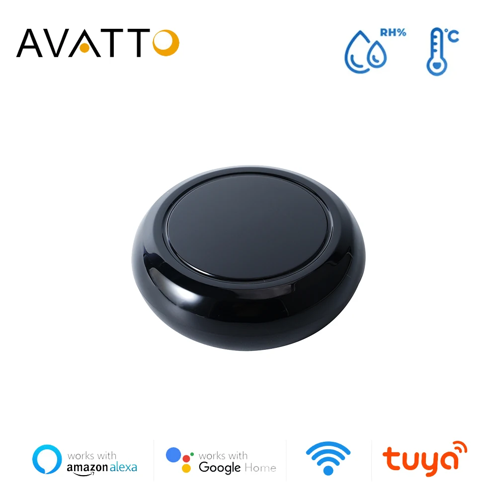 Умный ИК-пульт дистанционного управления AVATTO Tuya с датчиком температуры и влажности для кондиционера телевизора DVD работает с Alexa Google Home
Умный ИК-пульт дистанционного управления AVATTO Tuya с датчиком температуры и влажности для кондиционера телевизора DVD работает с Alexa Google Home