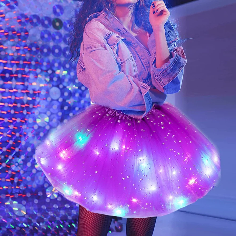 New LED Glowing Light Women Tulle Star Mesh Fancy Skirt Girl Ballet Dancewear Up Short Dress Party Children Girl Ballet Skirt
New LED Glowing Light Women Tulle Star Mesh Fancy Skirt Girl Ballet Dancewear Up Short Dress Party Children Girl Ballet Skirt