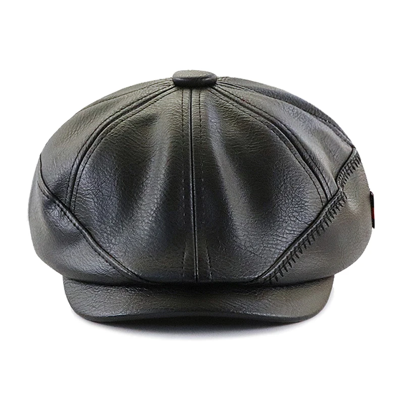 High Quality PU Leather Newsboy Caps Winter Warm Men Solid Casual Retro Beret Hats Octagonal hat Fashion Flat Caps
High Quality PU Leather Newsboy Caps Winter Warm Men Solid Casual Retro Beret Hats Octagonal hat Fashion Flat Caps