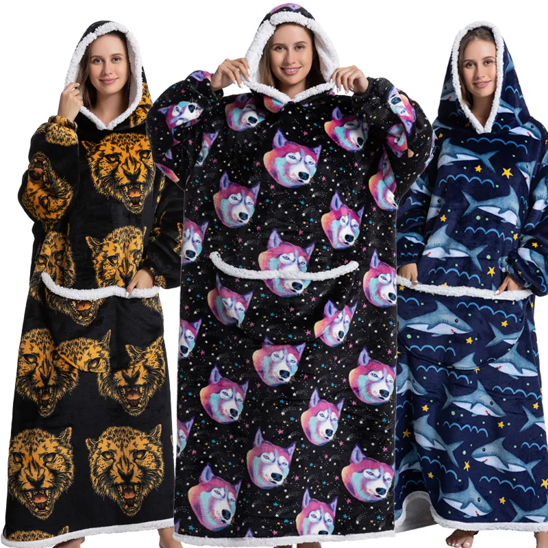 New animal cartoon cold suit thickened flannel cashmere pajamas TV slacker blanket hood
New animal cartoon cold suit thickened flannel cashmere pajamas TV slacker blanket hood