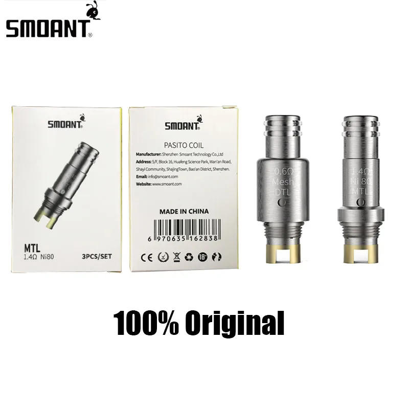 Original Smoant Pasito Coil DTL Mesh Coil 0.6ohm MTL Ni-80 Coil 1.4ohm For Smoant Pasito Pod Kit Electronic Cigarette Coil
Original Smoant Pasito Coil DTL Mesh Coil 0.6ohm MTL Ni-80 Coil 1.4ohm For Smoant Pasito Pod Kit Electronic Cigarette Coil
