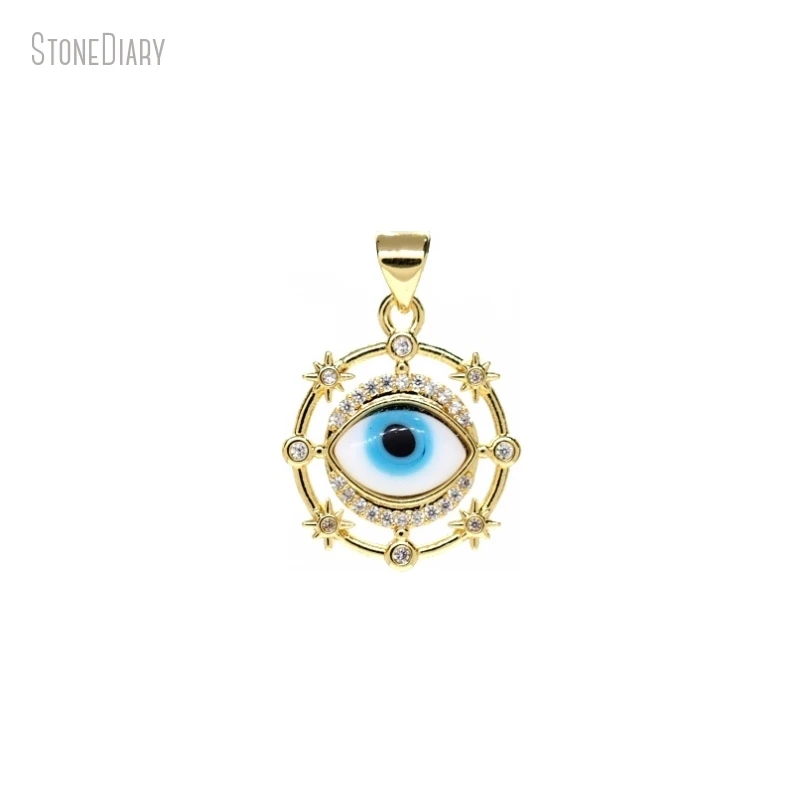 10Pcs Wholesale Jewelry Turkish Round Coin Shape Evil Eye Circle Gold Color Copper Pendant
10Pcs Wholesale Jewelry Turkish Round Coin Shape Evil Eye Circle Gold Color Copper Pendant