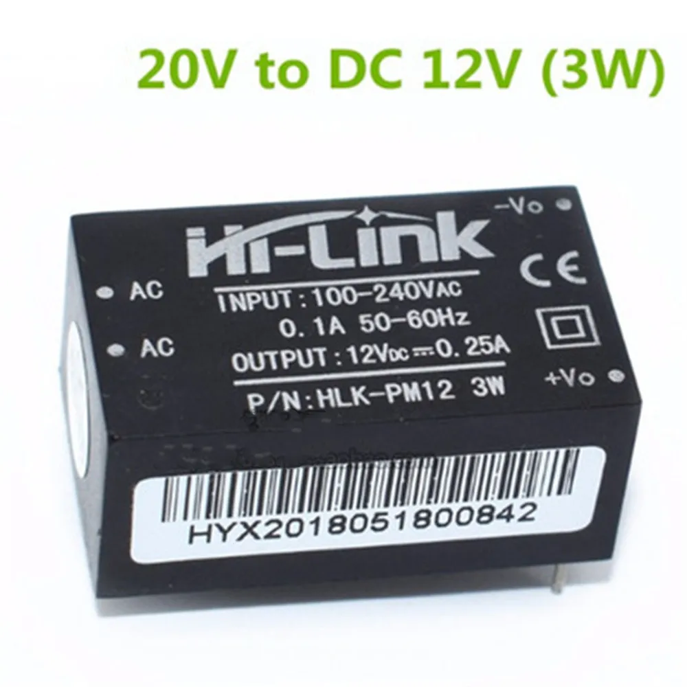 5PCS HLK-PM01 AC-DC 3W 220V to 5V HLK-PM03 220V to 3.3V HLK-PM12 Intelligent Household Switch Step Down Buck Power Supply Module
5PCS HLK-PM01 AC-DC 3W 220V to 5V HLK-PM03 220V to 3.3V HLK-PM12 Intelligent Household Switch Step Down Buck Power Supply Module
