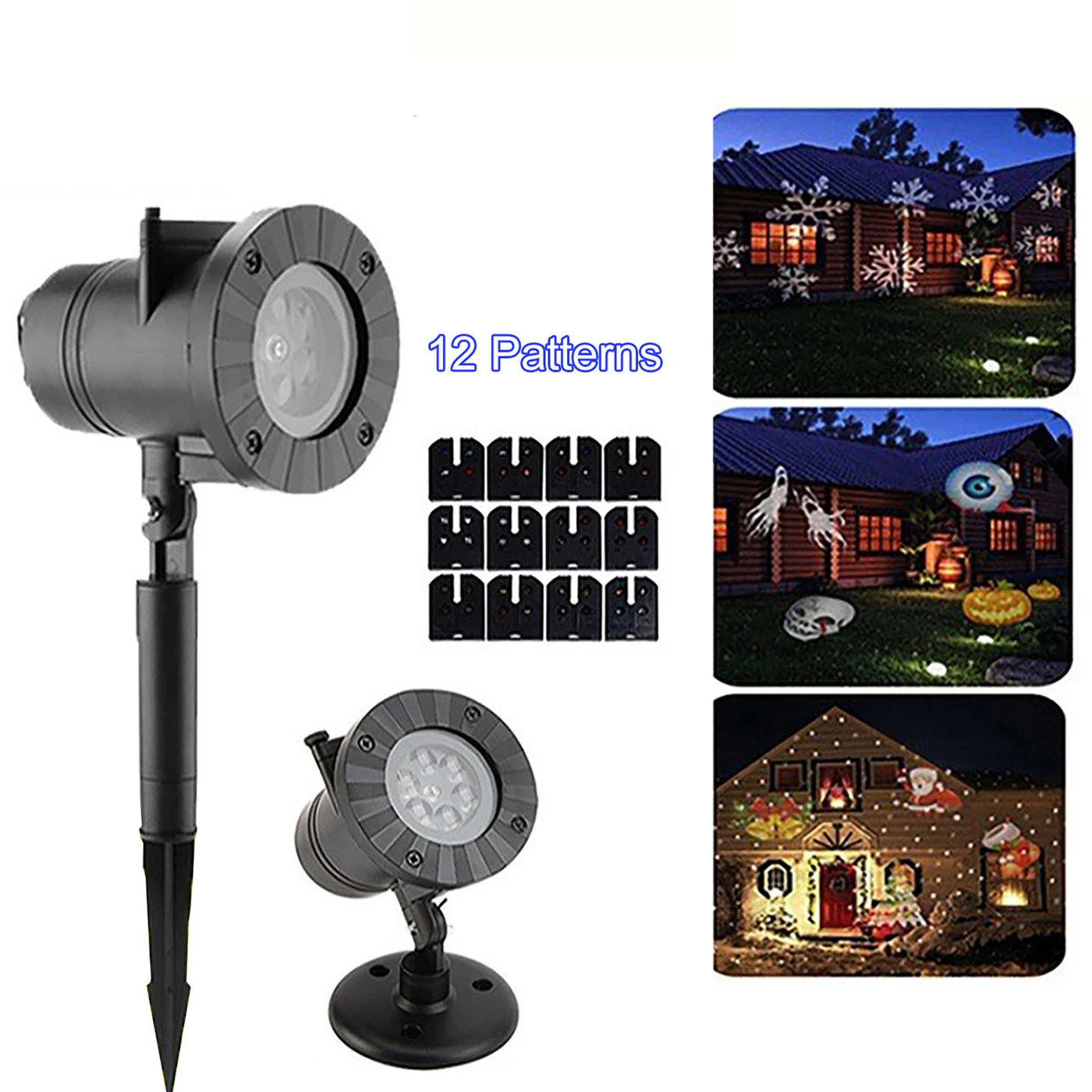 

Christmas Party Lights Snowflake Santa Claus Projector Led Stage Light Holiday Lighting for Outdoor Home Garden Navidad Decor