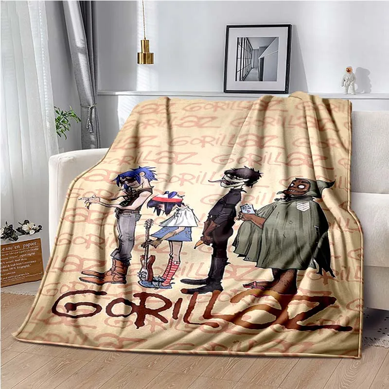 

GORILLAZ Blanket Decke ,United States Rock and Roll Music Blankets, Bed Sofa Car Living Room Bed Room ,Valentine's Day Present