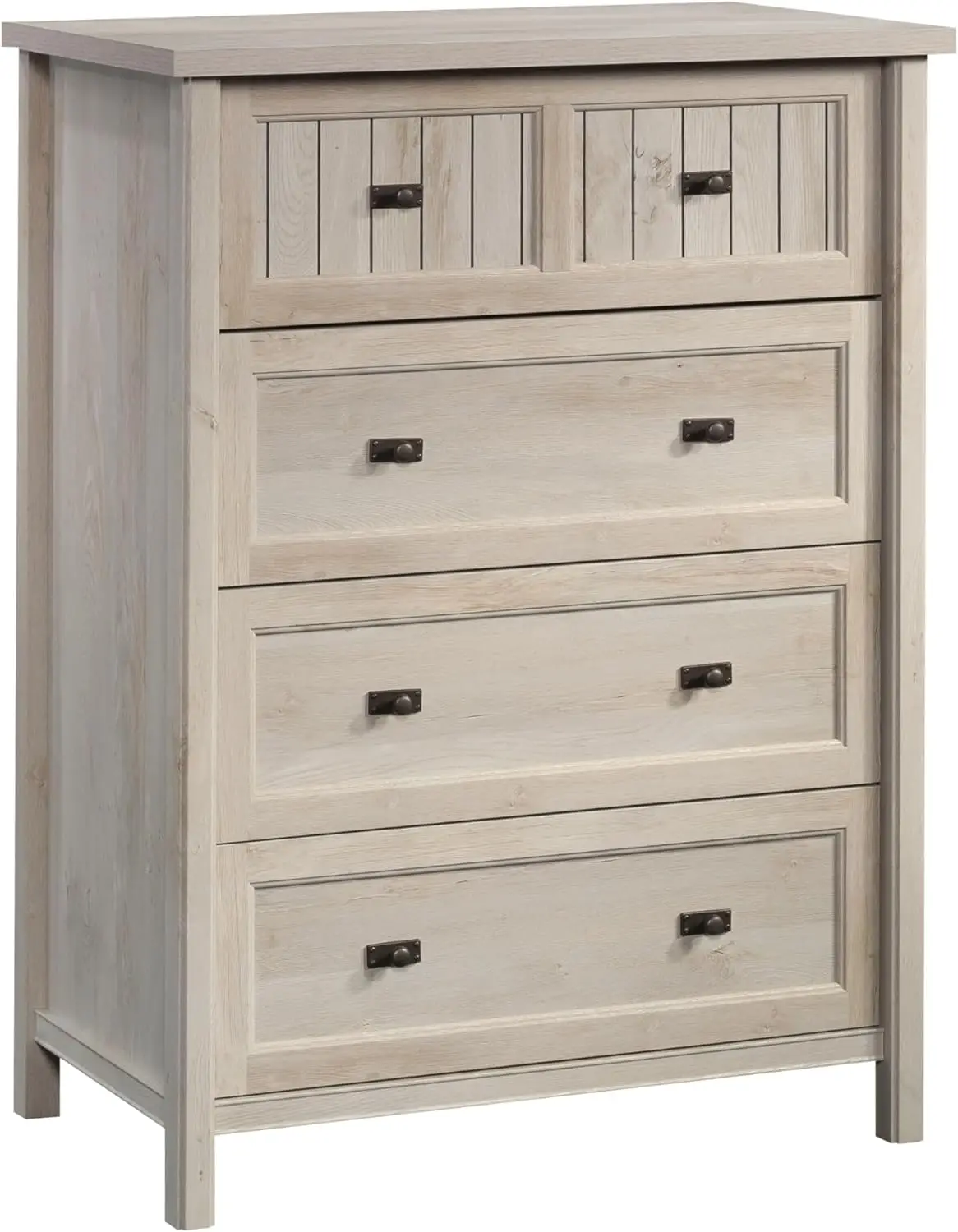 

Sauder 4 Drawer Dresser, L: 32.68" x W: 19.29" x H: 43.50", Chalked Chestnut Finish